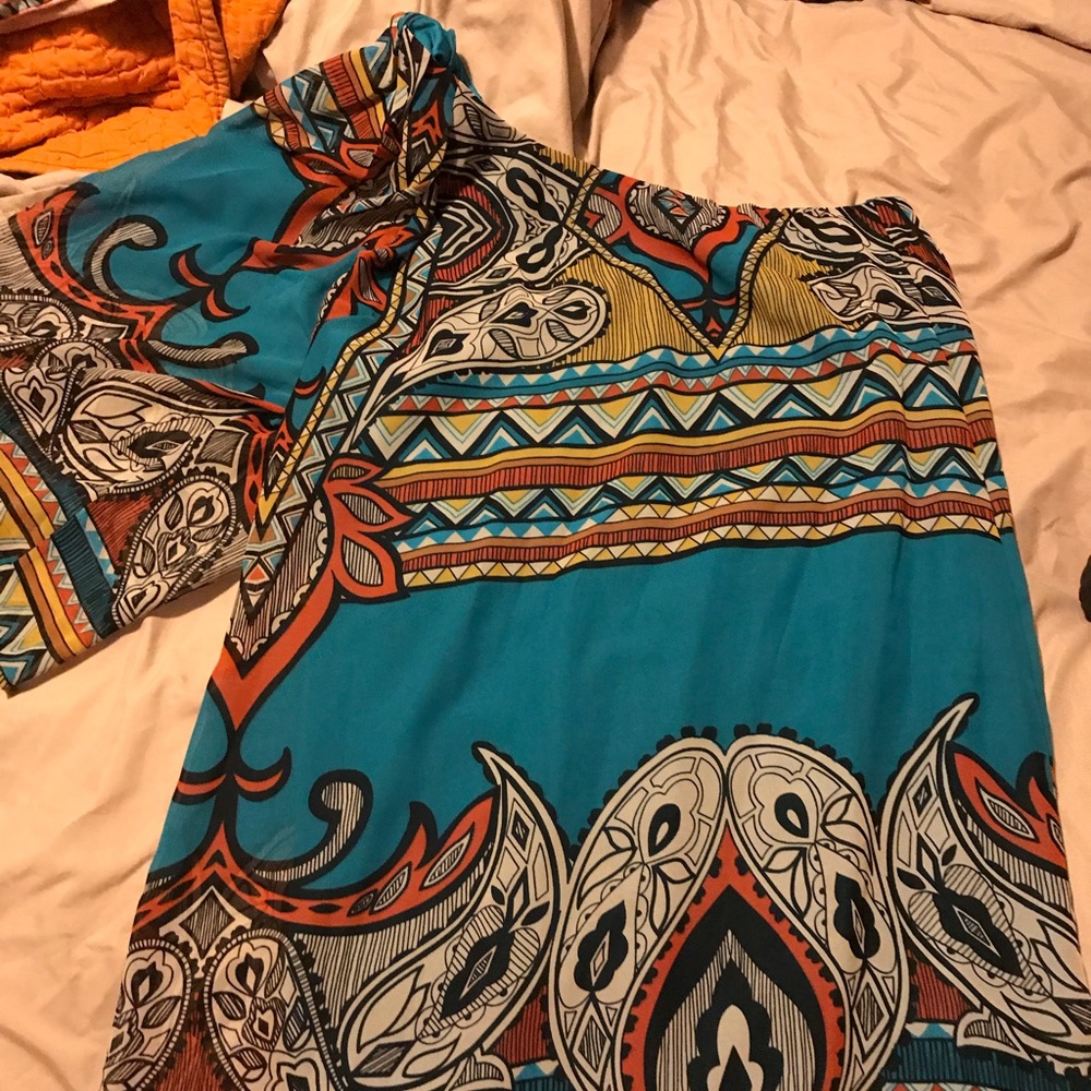 One arm bell sleeve dress
